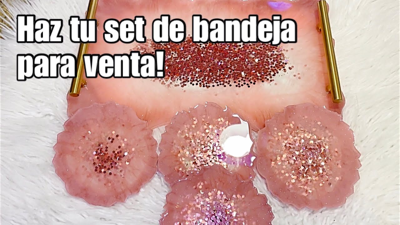 DIY SET DE BANDEJA Y PORTA VASOS PARA VENTA O TU HOGAR.