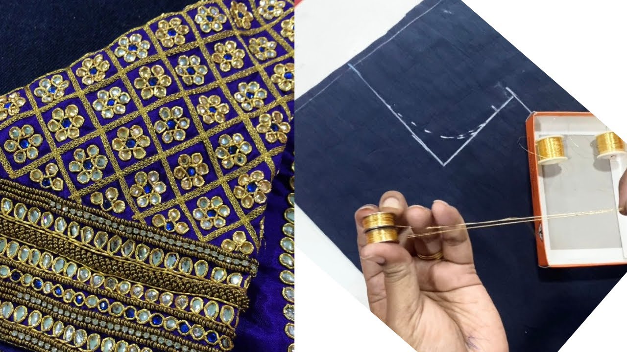 Hand Made Bridal Aari Blouse Heavy Work | Very Simple & Easy To Make