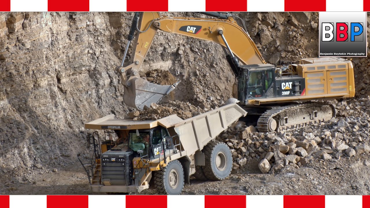 CATERPILLAR 390F, 740GC, 775G, @Work Steinbruch / Quarry, Germany, 2021. #1