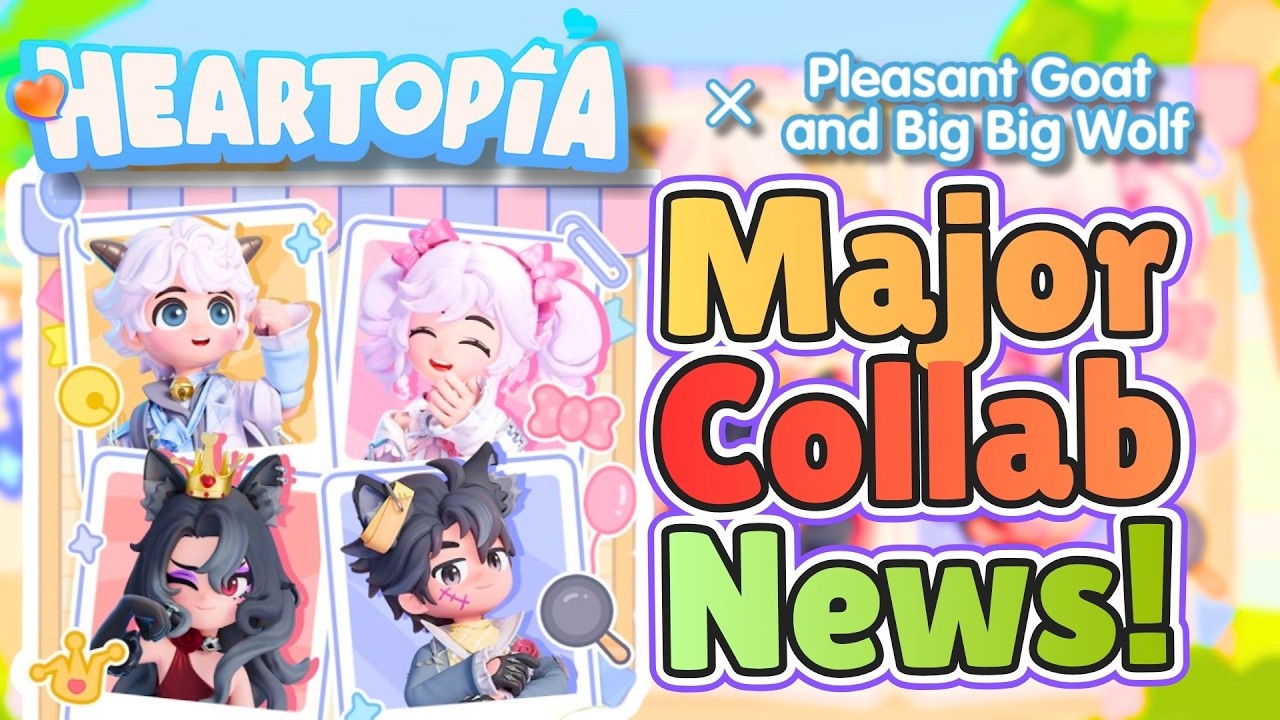 NEW Heartopia X Pleasant Goat and Big Big Wolf Collab! Announcement & In Game Sets Showcase 🐑🐺
