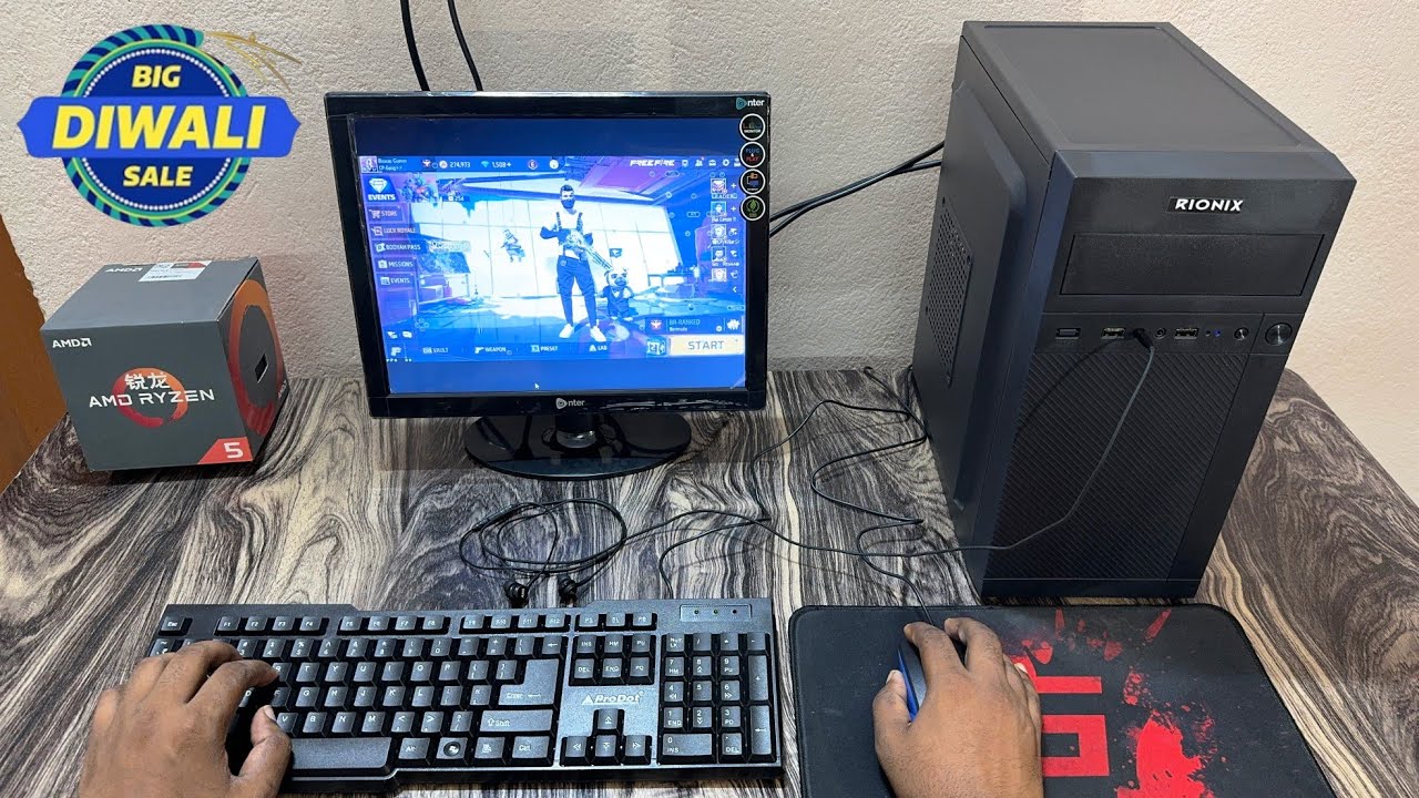 ₹5000 chipest budget gaming PC | i3 4gb under ₹10000 🖥 free fire GTA5 gaming flipkart