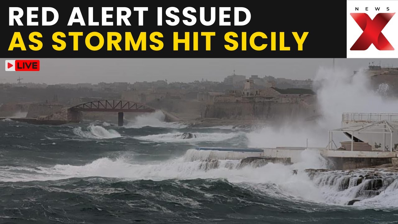Catania Storm LIVE: Red Alert in Sicily After Storms Damage Catania Port | Italy Weather Emergency