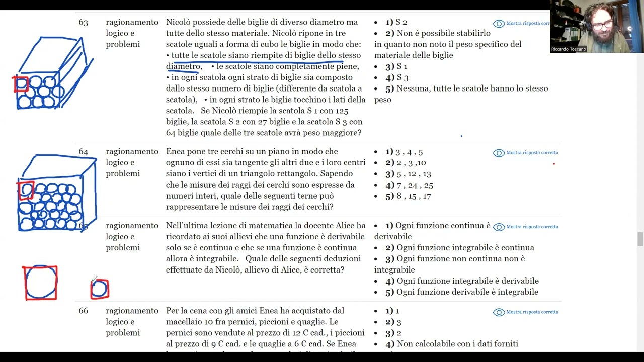 Maggio 2024 | Logica n° 63 | Nicolò possiede delle biglie di diverso diametro ma tutte dello stesso…