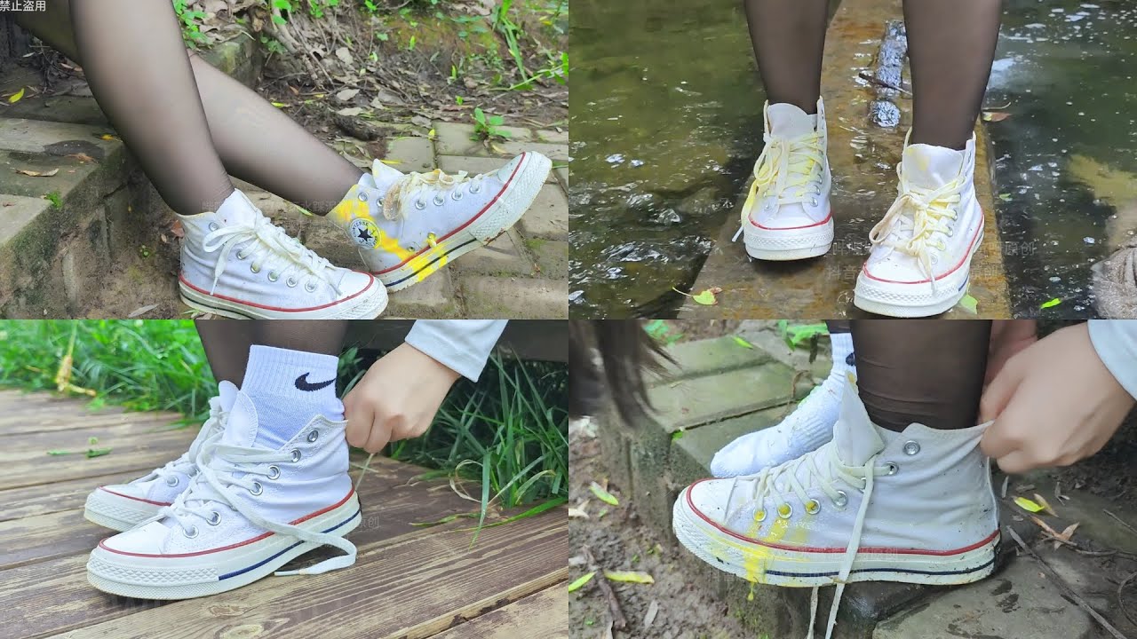 Canvas shoes crush a lot of food(73)(Full video 30min 33sec)
