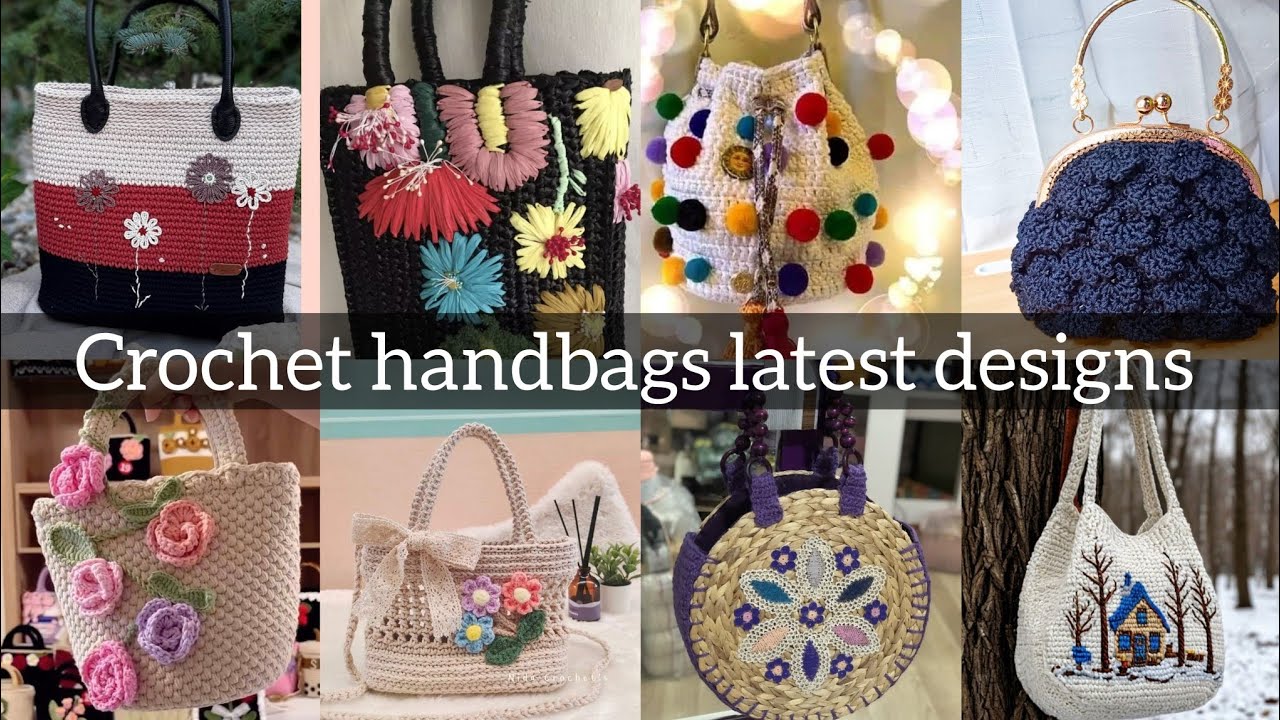 Latest beautiful Crochet handbags designs #crochet #trending