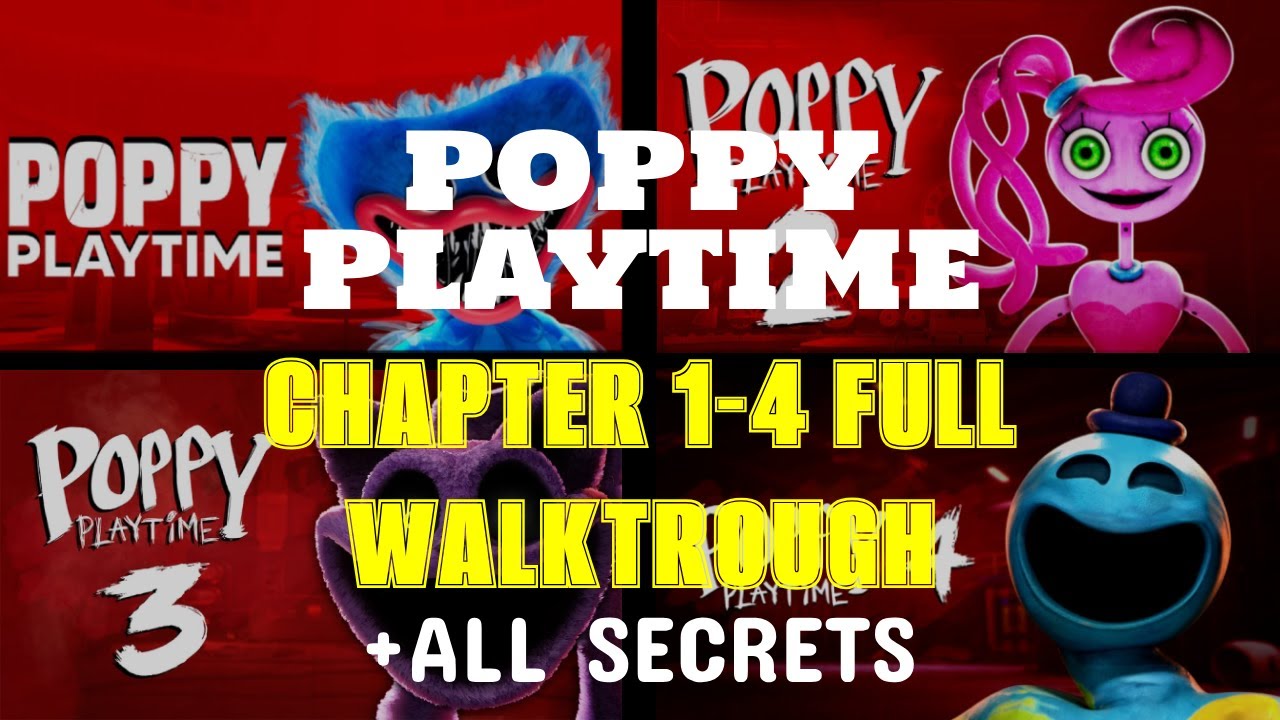 Poppy Playtime Chapters 1-4 | FULL WALKTROUGH | NO COMMENTARY | +All VHS-tapes and secrets.