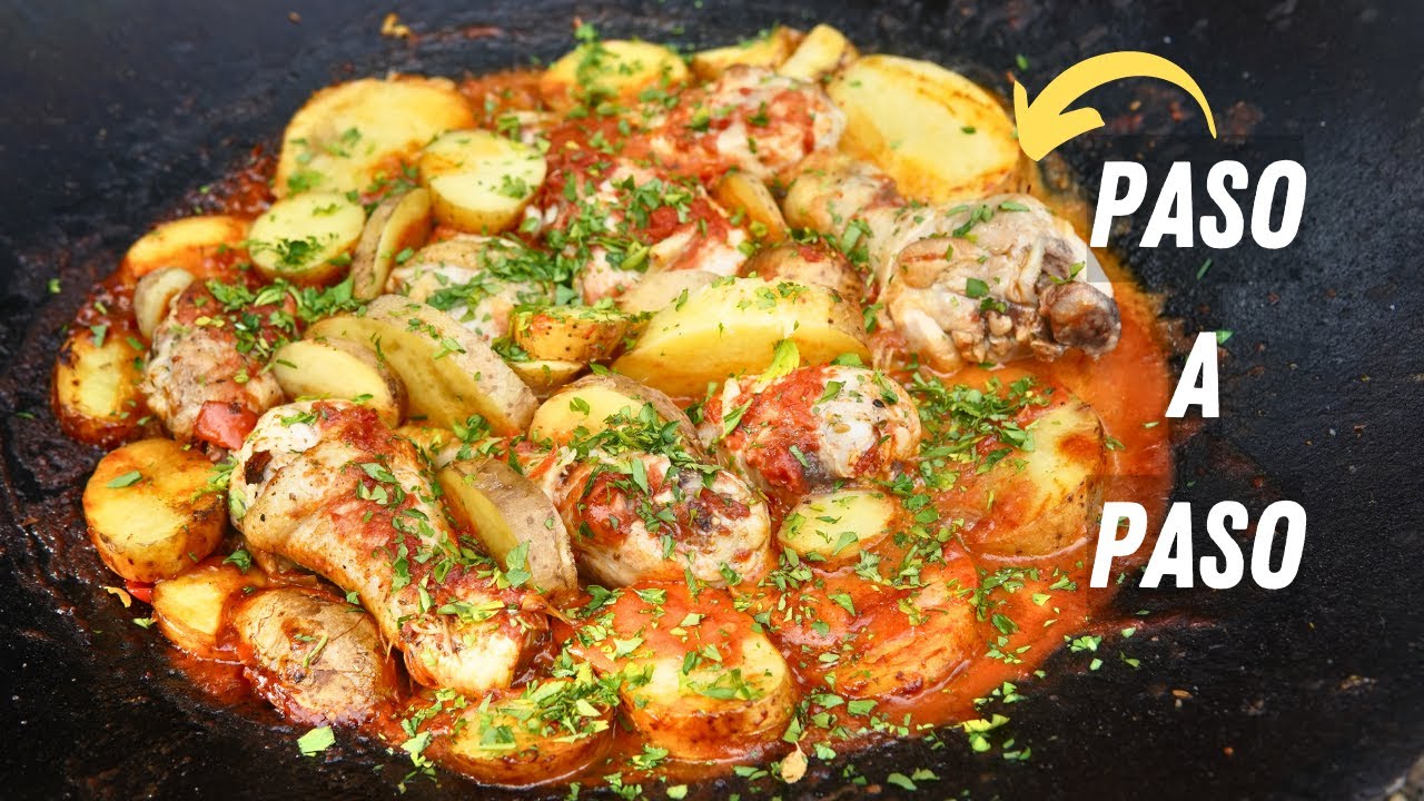 Mi receta de Pollo al disco con Papas (solo tenía pollo, papas y fuego)  - Paulina On Fire