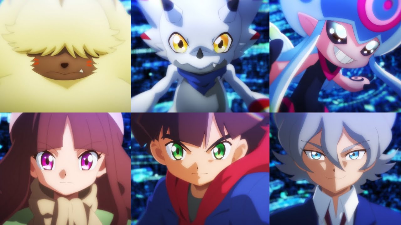 Digimon Ghost Game: All Main Character First Evolution Scene at The Same Time