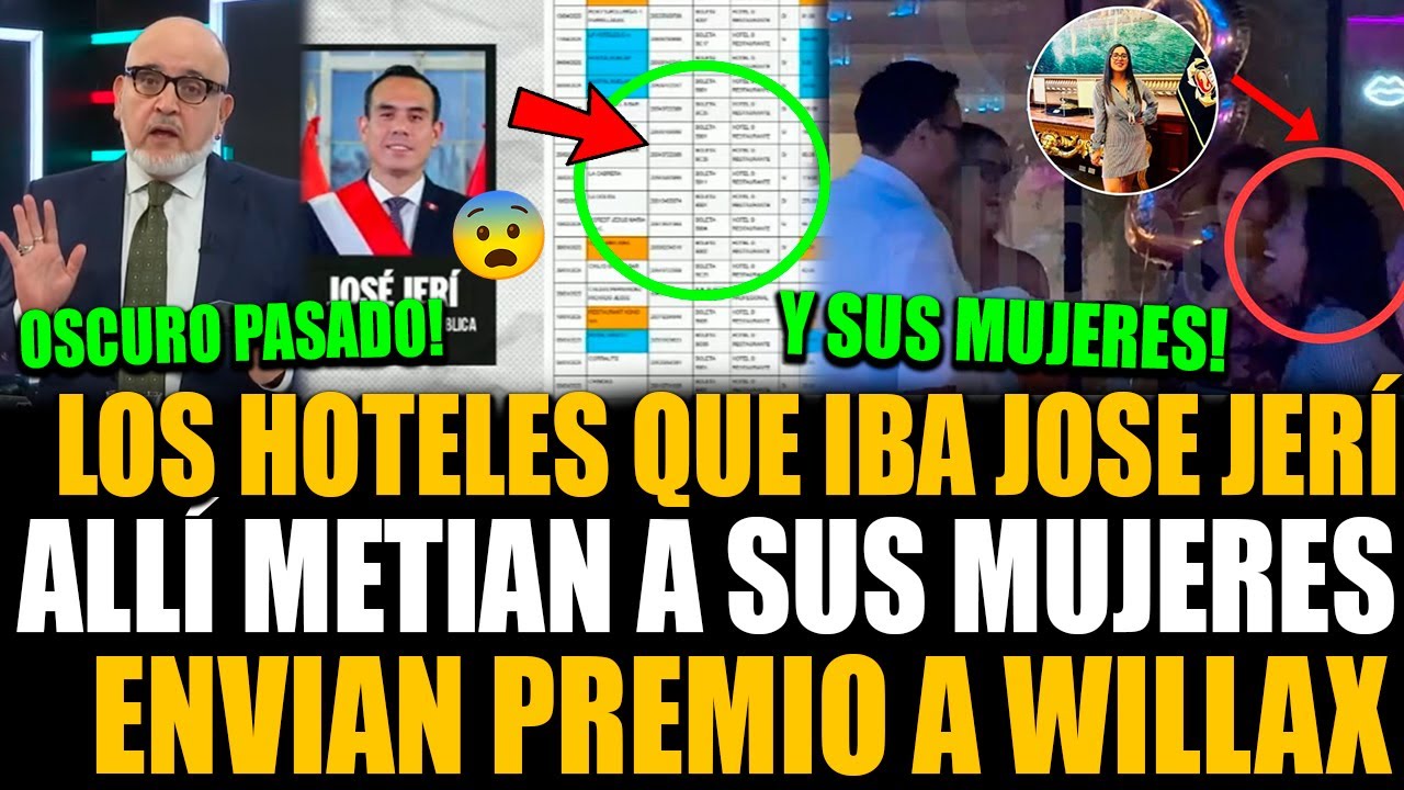 SE FILTRÓ! Se revela los hoteles que iba Jose Jerí con sus 