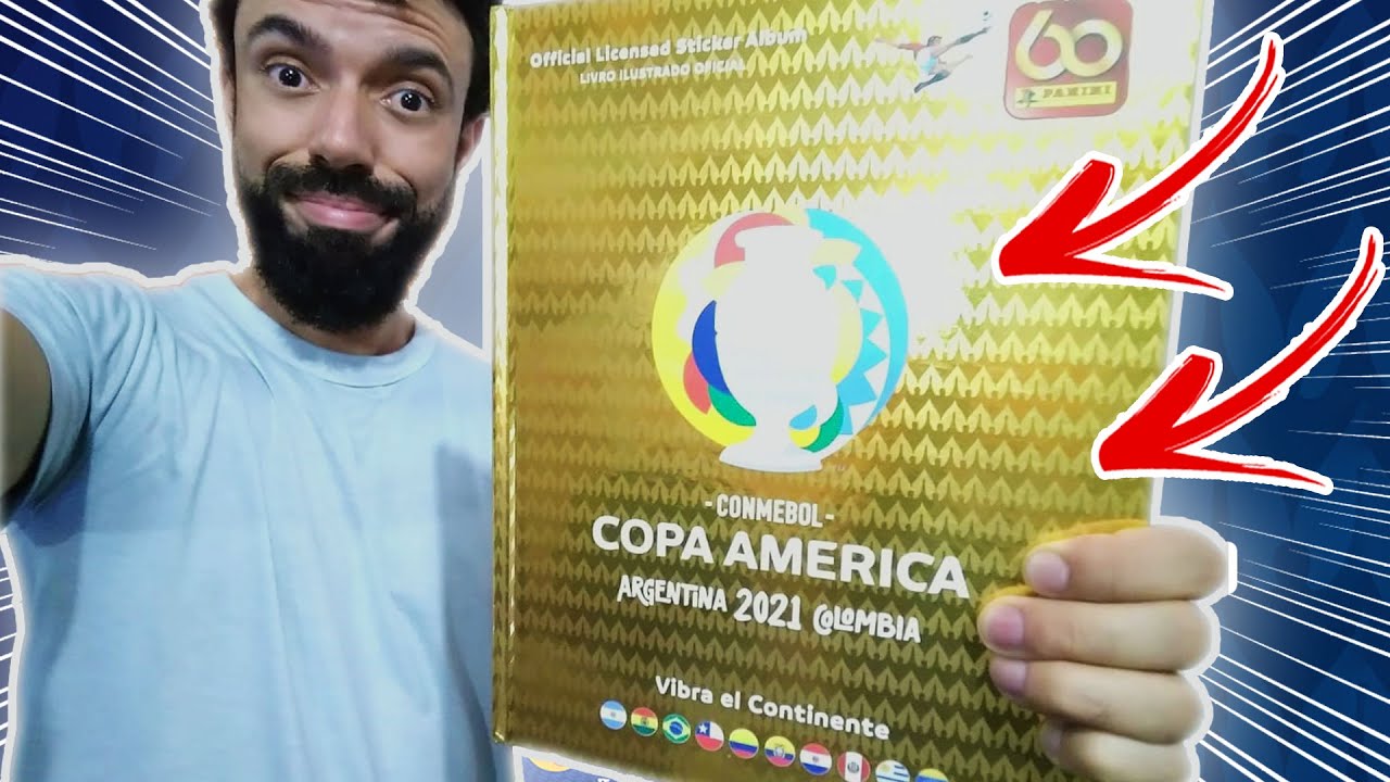 CAPA DOURADA do ÁLBUM da COPA AMÉRICA 2021 - BOX PANINI