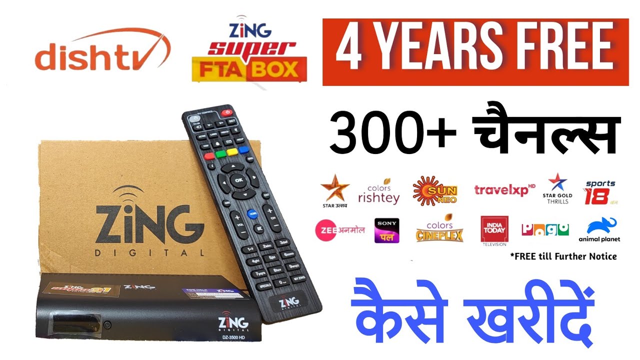 Zing Super FTA Box HD with 4 Years Pack of 350+ Channels Buy online | Dish TV