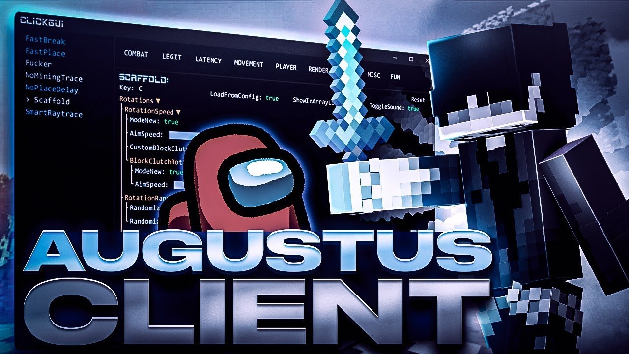 Augustus Client b4.20.3 → SPRINT SCAFFOLD БЕЗ БАНА на M1NBLA3E & DEX1AND | Intave AC