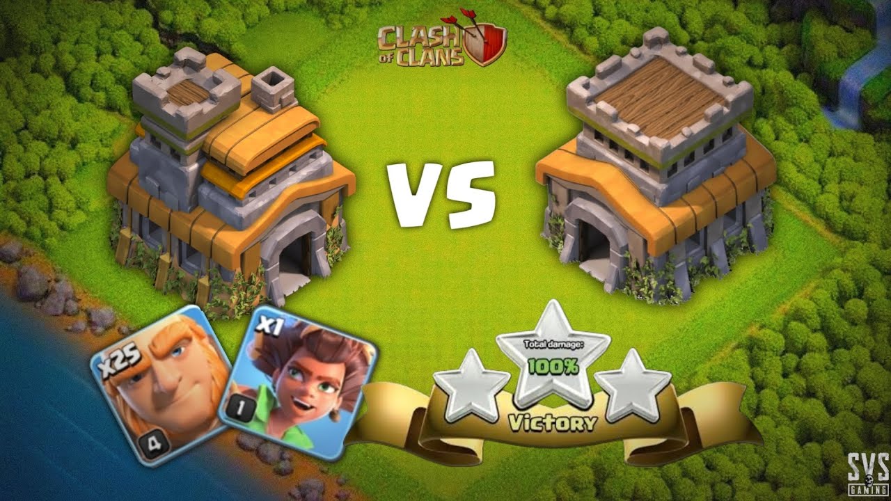 TH7 vs TH8 war strategy COC | Giants smash with root | SVS Gaming @ClashOfClans