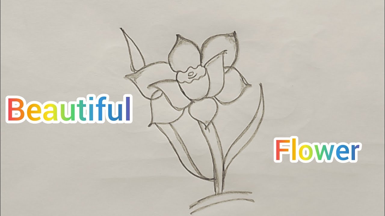 How to draw a flower step by step 