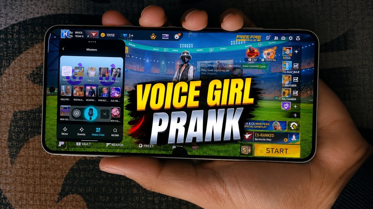 Free Fire MAX Android Voice Prank Tutorial | Meme Sound in Squad Voice Chat 🔥#freefire #voicechanger