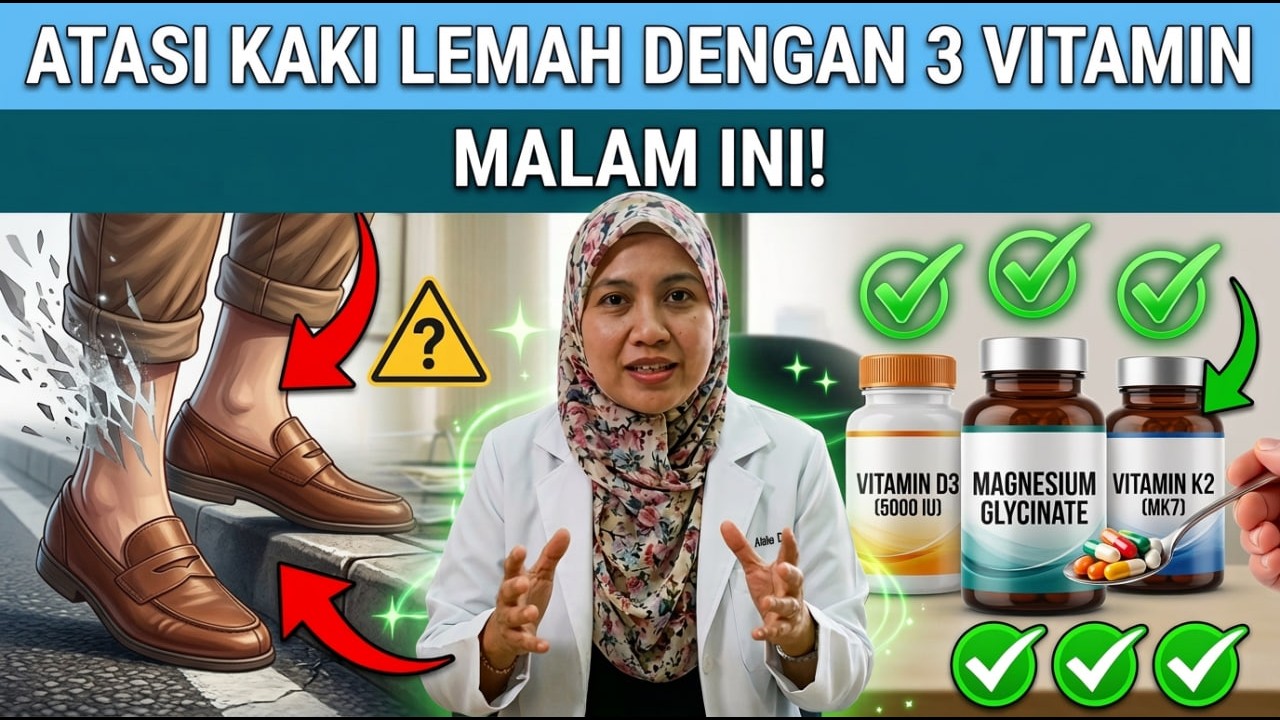 3 Vitamin Wajib Sebelum Tidur Jika Anda Ingin Kaki Lebih Stabil & Kuat Selepas Usia 60!
