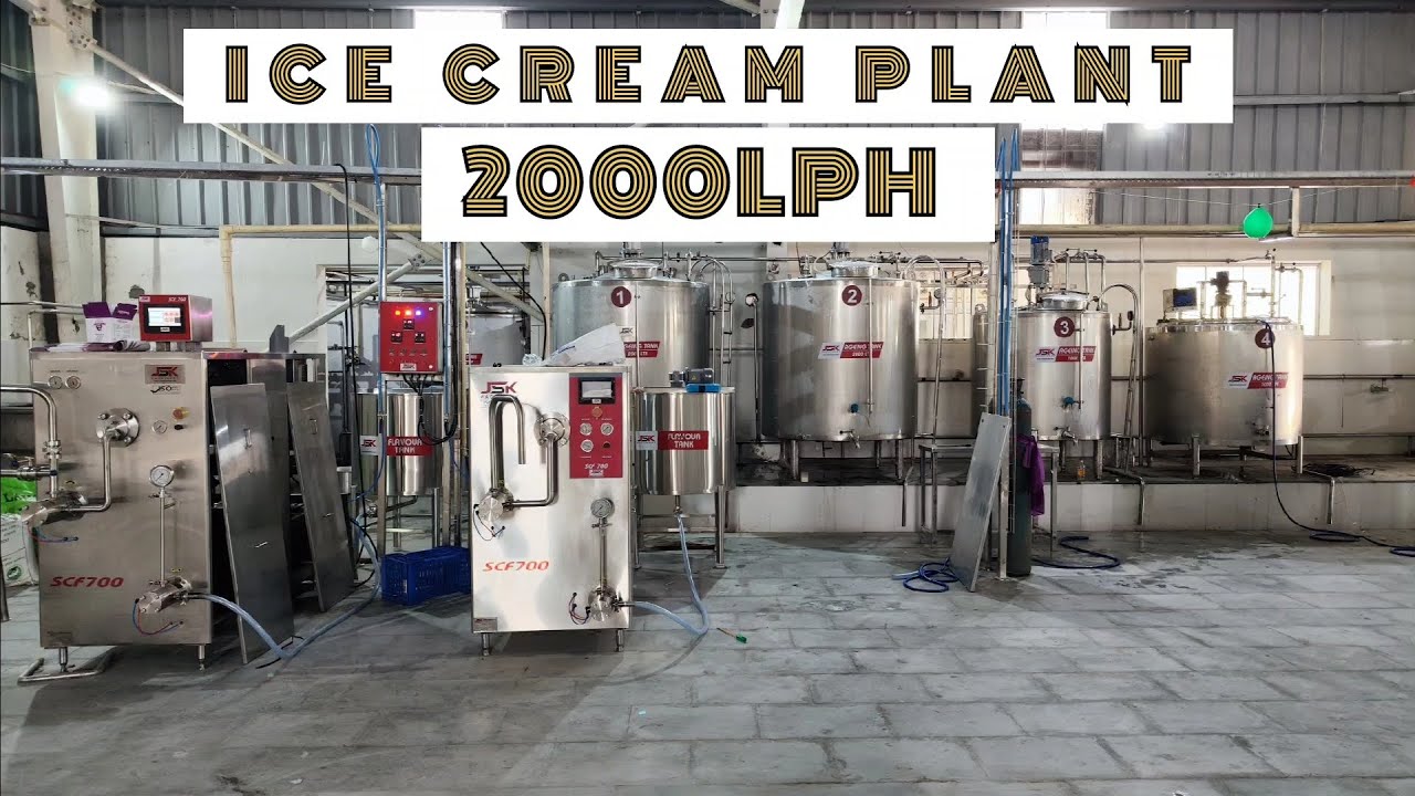 ICE CREAM PLANT 2000 LPH CAPACITY.
