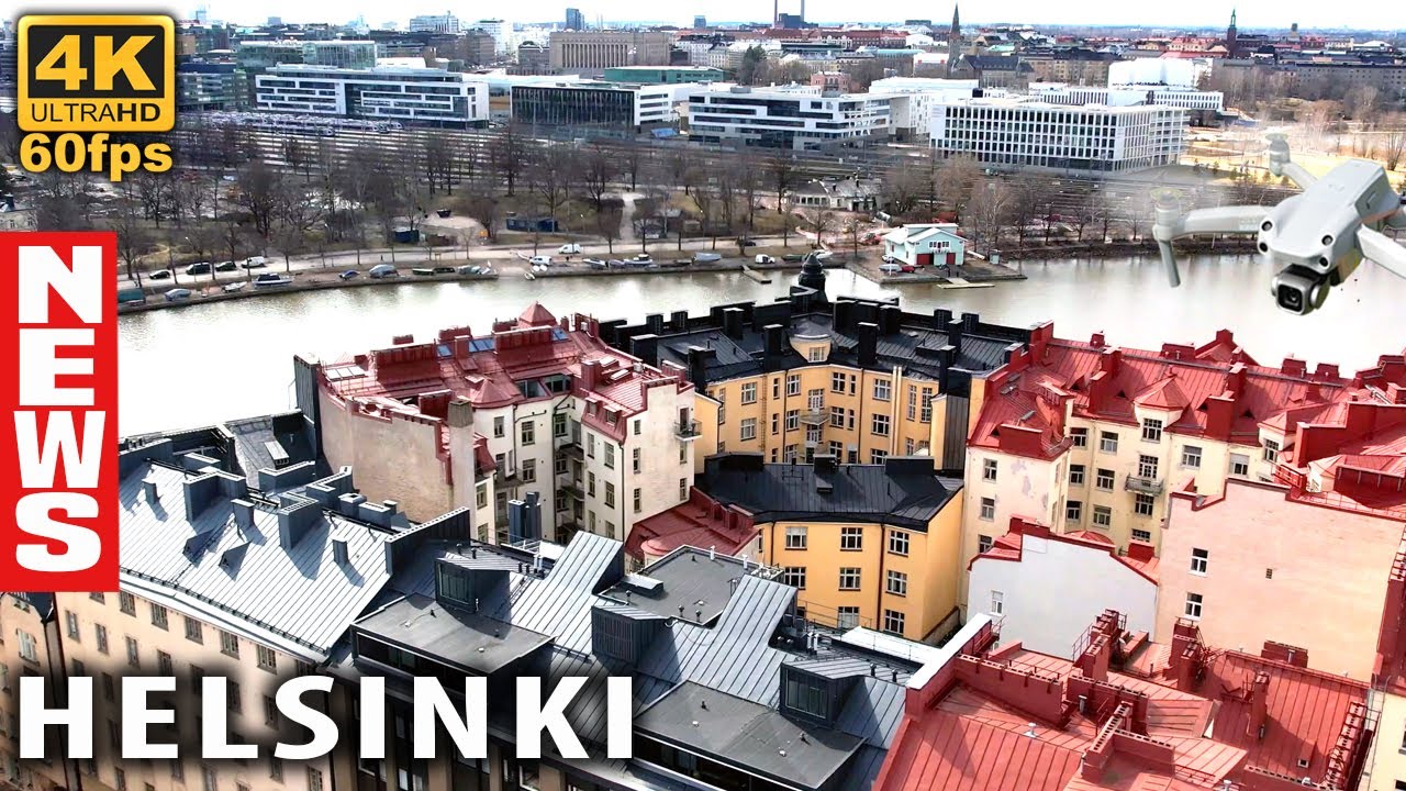 Discover The Stunning Views Of Helsinki, Finland In 4k Drone Footage | Siltasaari, Hakaniemi, Kallio