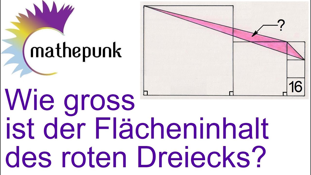 Wie gross ist der Fl&auml;cheninhalt des roten Dreiecks?