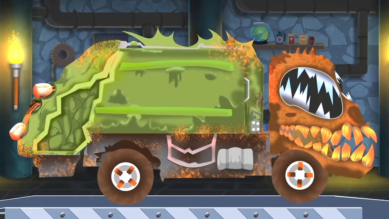 Camion della spazzatura di Halloween Video di Autolavaggio per Neonati