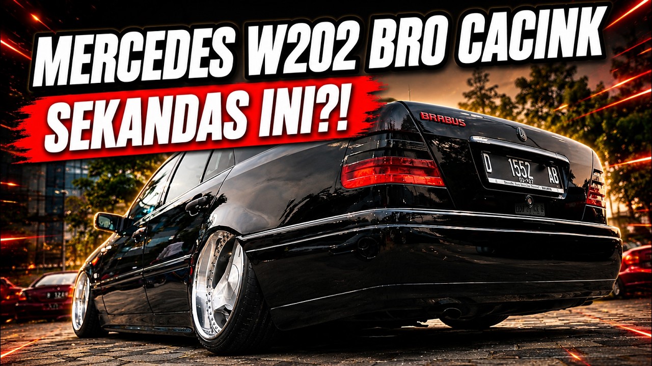 Rahasia Rebah Mercedes W202 dengan Custom Barrel 19