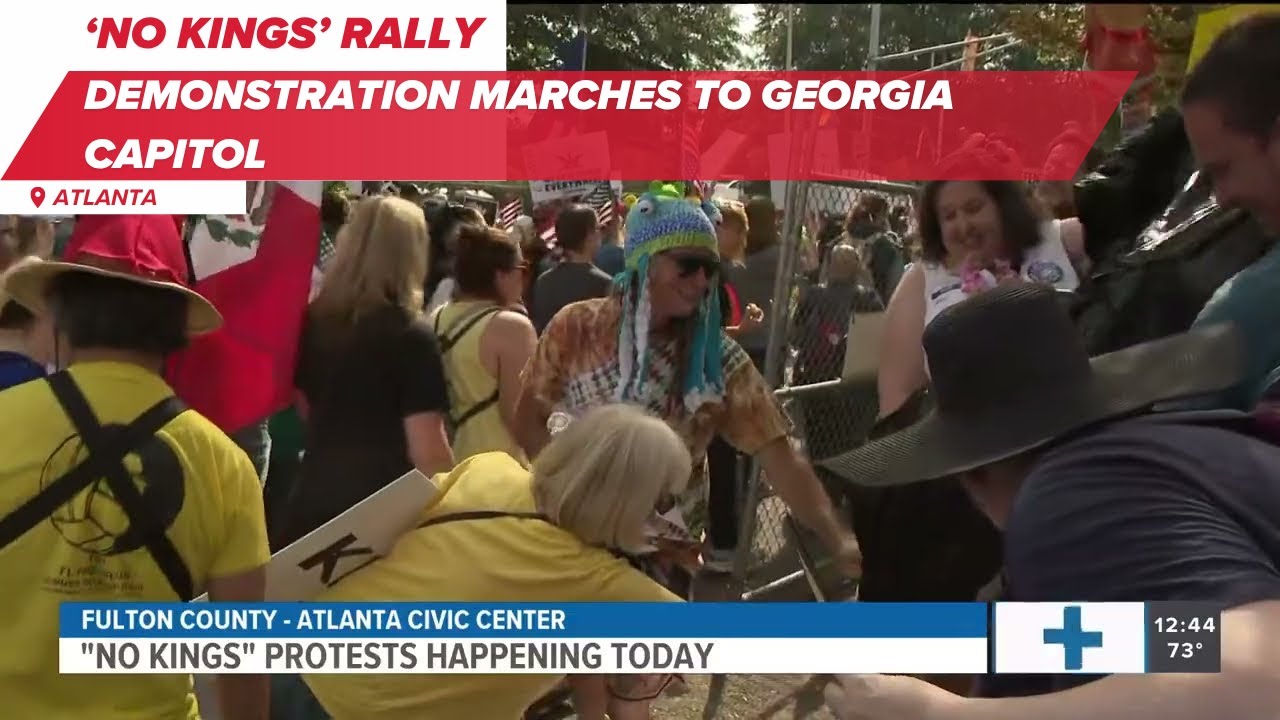 'No Kings' demonstration prepares march to Georgia Capitol