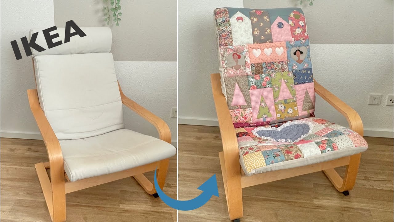 🩷Upgrade your IKEA armchair 🛋️with leftover battings | How to sew corners  | Patchwork Idea