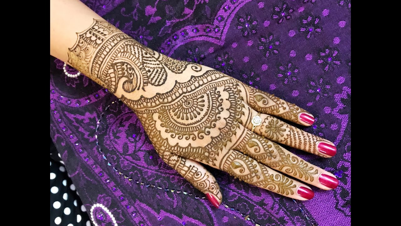 STEP BY STEP FULL HAND MEHNDI DESIGN | TRADITIONAL RAJASTHANI STYLE HENNA MEHENDI FOR UPPER HANDS
