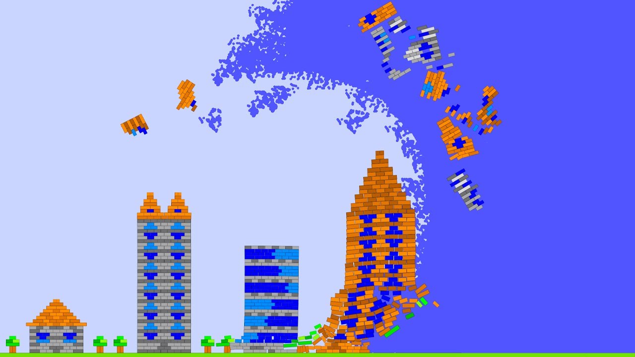 Algodoo | Tsunami Simulation 14