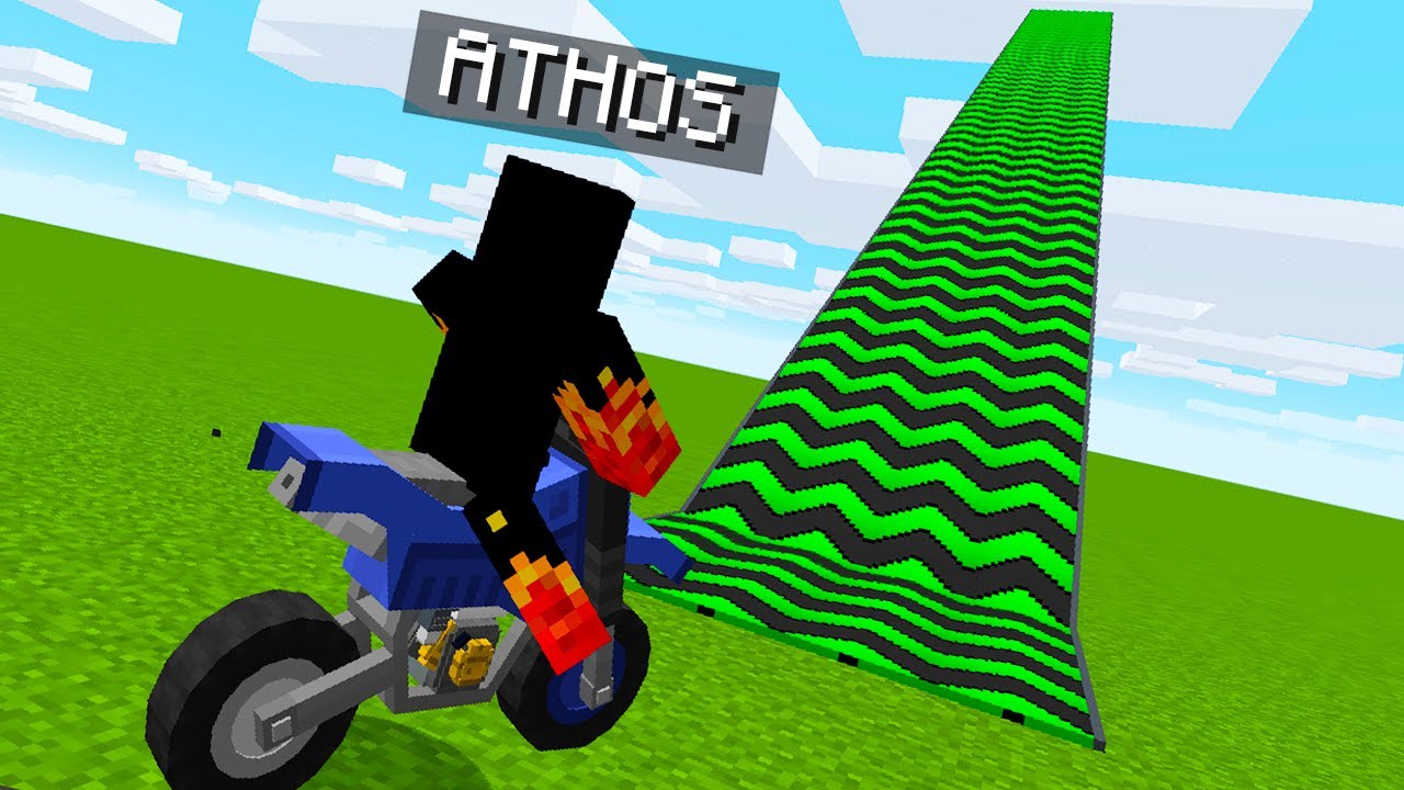 SUPER RAMPA GIGANTE PARA SUBIR DE MOTO E PULAR NO MINECRAFT