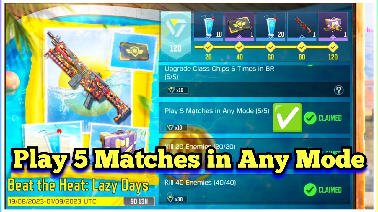 Call Of Duty Mobile Play 5 Matches in Any Mode Task Complete