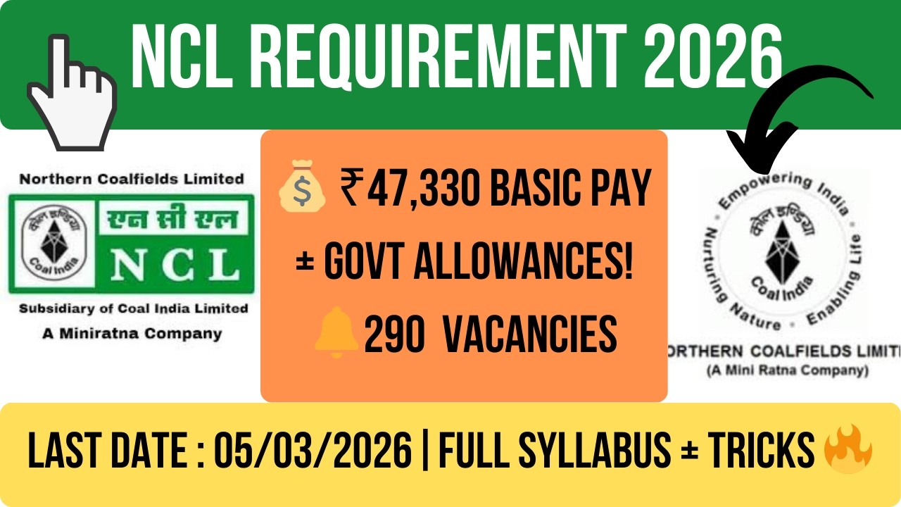 Engineering Freshers Job💙 | One Notification Can Change My Life –NCL 2026 ➡️Govt Job Dream 💼 | Tamil