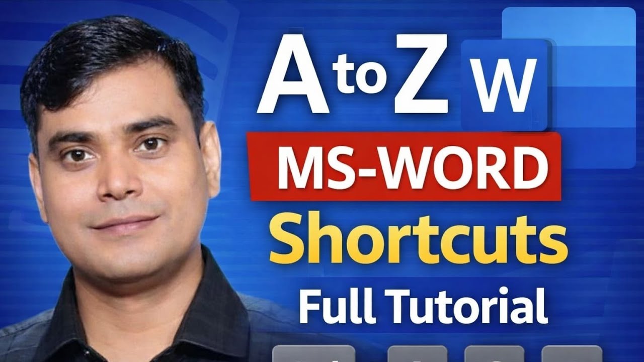 MS - WORD A TO Z SHORTCUTS FULL TUTORIAL.