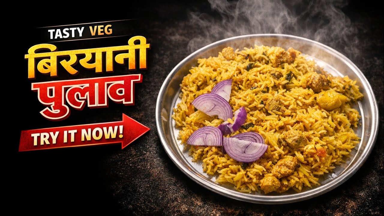 घर पर बनाएं स्वादिष्ट बिरयानी पुलाव | Easy & Delicious Veg Biryani at Home | Biryani Pulao |