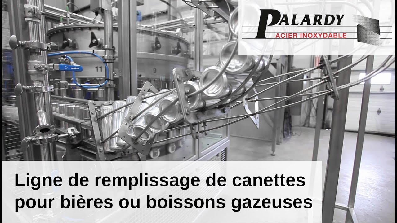 Ligne de remplissage rotatif de canettes - Palardy Acier Inoxydable inc.