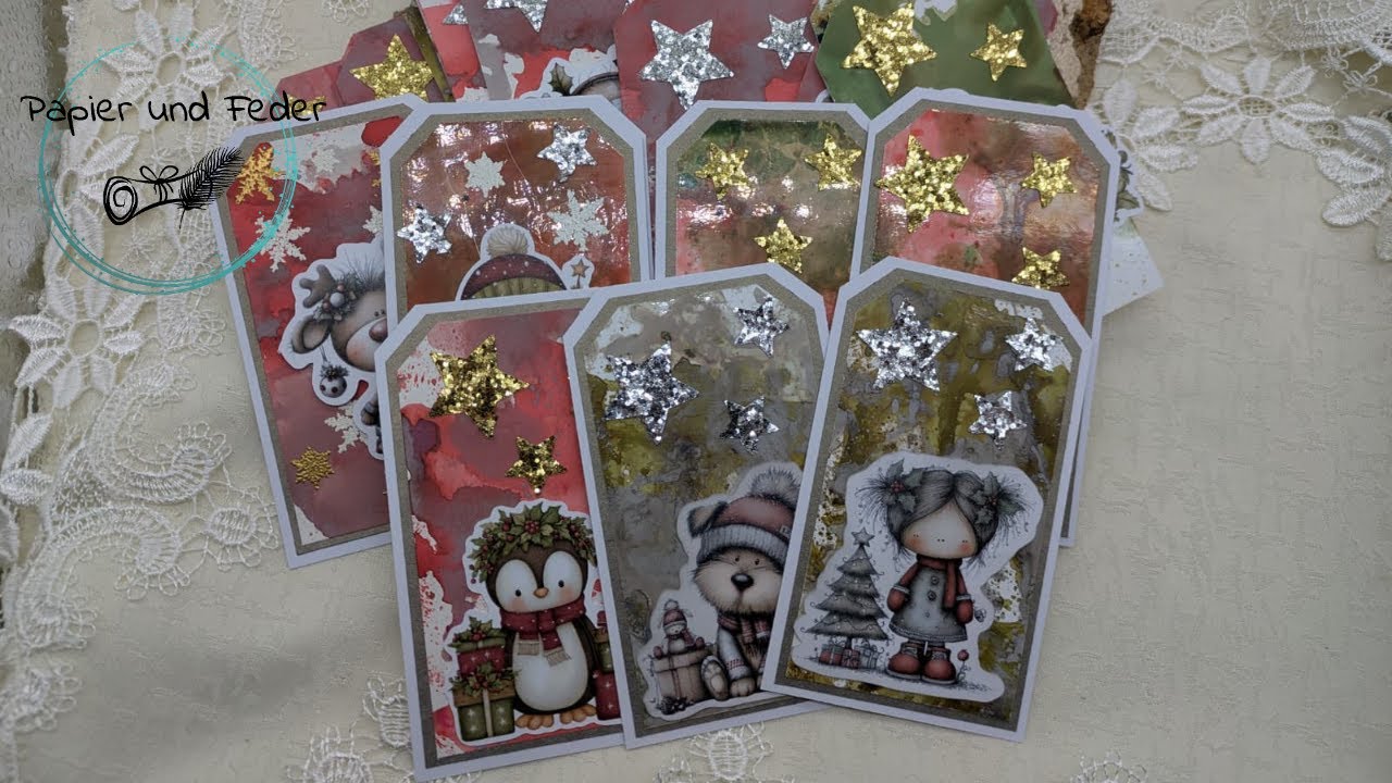 Tags für Dein Weihnachtsjournal oder als Geschenkanhänger #junkjournal