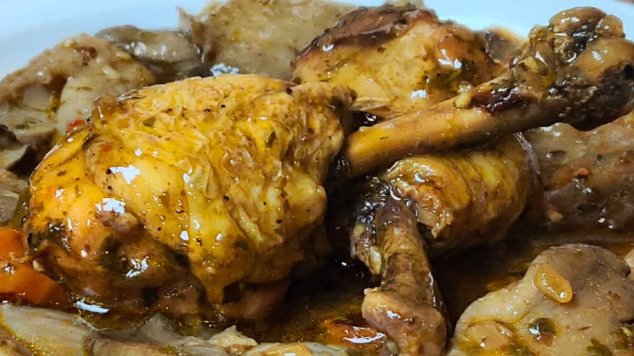 🐓POLLO CON SETAS 🐓FÁCIL, SABROSO Y JUGOSO 🐓rustido con setas