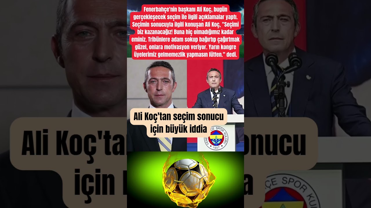 Ali Ko&ccedil;'tan se&ccedil;im sonucu i&ccedil;in b&uuml;y&uuml;k iddia #fenerbah&ccedil;e #aliko&ccedil;