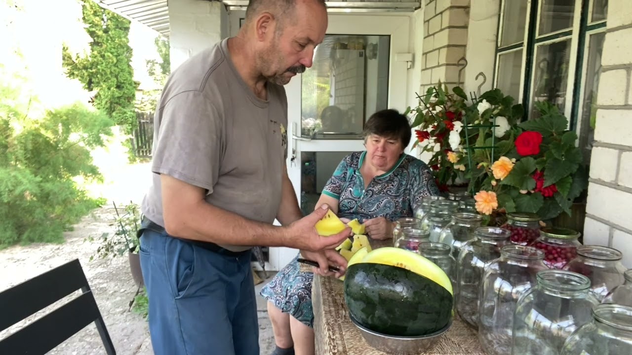 Not Red, But Yellow — Our Juicy Homegrown Watermelons.