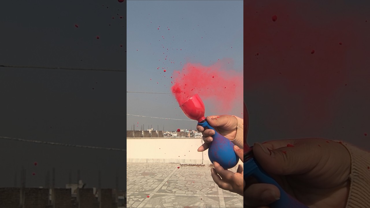 Holi Colour Fog bomb DIY 😍😍 #holi