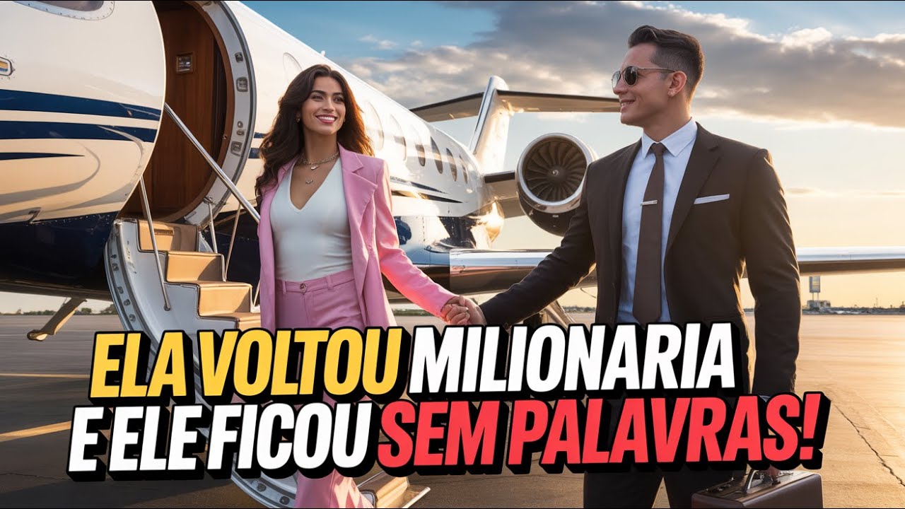 ELE CHAMOU A EX QUE ERA POBRE PRA DIMINUIR ELA… MAS ELA APARECEU COM UM MILIONÁRIO EM UM JATINHO