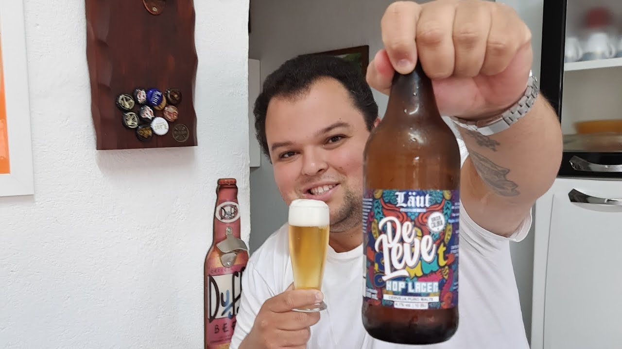 Degusta&ccedil;&atilde;o da cerveja De leve Hop Lager da L&auml;ut Beer #lautbeer #deleve #cerbejadebaixacaloria #beer