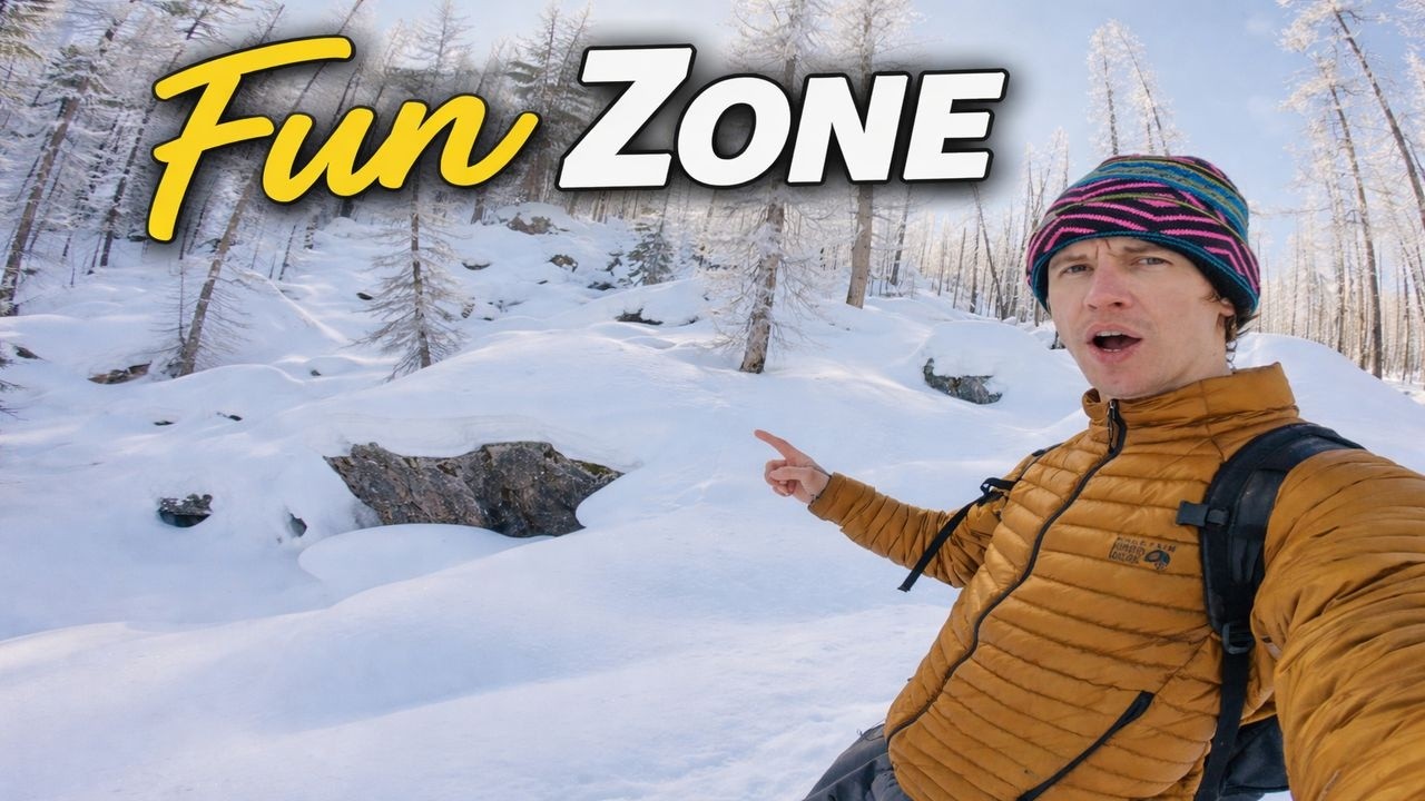 Snowboarding in Yellowstone National park POV
