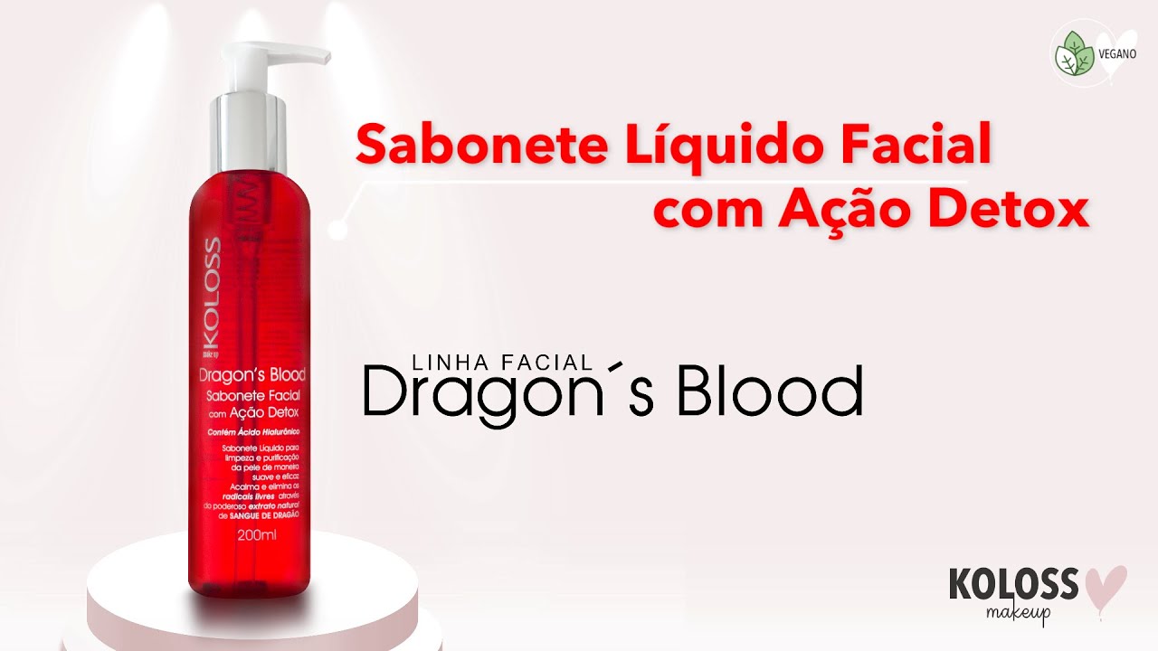 Koloss Makeup   Sabonete L&iacute;quido   Dragon&acute;s Blood