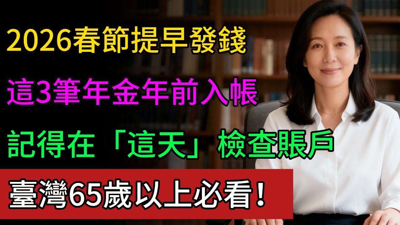 2026春節「提早發錢」！勞保局最新公告：這3筆年金「年前入帳」！記得在「這天」刷存摺，沒收到快查詢！#省錢 #中老年 #春節 #勞保 #發錢 #健康永駐
