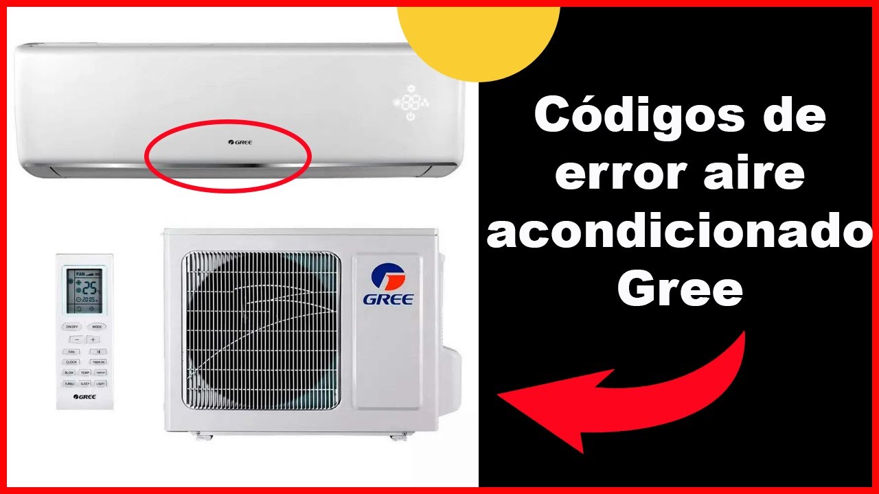 Códigos de error aire acondicionado Gree