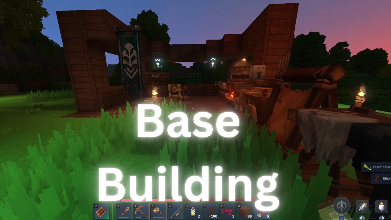 Hytale building and mining
