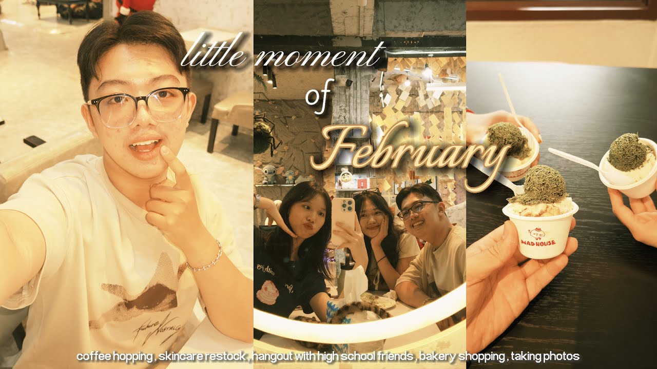 Random FEBRUARY Vlog🧁🎀| skincare restock🧺, café hopping ☕️, bakery shopping 🍰, taking photos 📸, etc…