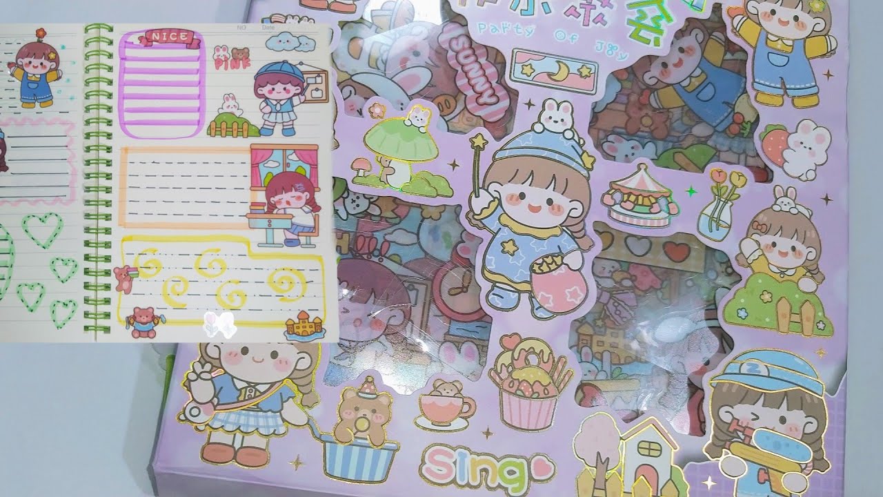 ASMR journaling. cute Stickers #kawaii #asmr #relaxing #journal