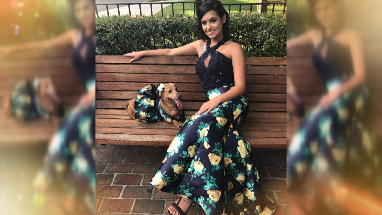 Teen Uses Extra Dress Fabric To Make Dog Bestie a Matching Prom Outfit